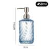Producto Tipo Presión Desinfectante de Manos Botella de Jabón Gel de Ducha Reenvasado Botella de Vidrio Patrón Vertical Transparente Gran Capacidad