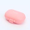 Fornecimento direto da fábrica caixa de remédios de plástico para armazenamento semana portátil viagem Macaron quatro mini caixa de remédios de plástico impressão