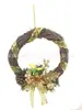 Anillo de ratán navideño anillo de ratán estilo campestre americano guirnalda enrollada con cinta floristería diy decoración para colgar en la puerta Guirnalda de simulación navideña