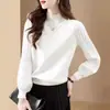Se puede usar sobre la camiseta base invierno primavera otoño suéter popular para mujer suéter de manga larga tipo linterna con cuello semi alto