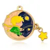 Accesorios de Colgantes Artesanales de Aleación para Niños, Lindos Personajes de Dibujos Animados Esmaltados del Principito y Estrellas, Venta al por Mayor por Paquete