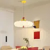 Lámpara de techo para dormitorio estilo vintage, retro de los años 60 estilo crema acogedora proyección atardecer luz para dormitorio principal, luz de habitación, hierro