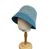 Sombrero de Pescador Calado de Color Combinado Japonés Delgado de Primavera y Verano Miss Mo Sombrilla Exterior Sombrero de Cubo Ala Ancha Muestra Cara Pequeña
