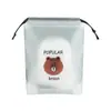 Bolsa de Viagem com Cordão Desenho Animado Fofa Translúcida Fosca à Prova de Poeira e Umidade Bolsa para Guardar Sapatos Portátil