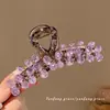2026 Nuevo Estilo Coreano Pinza de Tiburón Moda Pinza para el Cabello con Perlas de Cristal para Mujeres, Elegante Accesorio para el Cabello para Recogido en la Parte Trasera de la Cabeza o Semirrecogido
