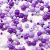 Cuentas Redondas Acrílicas de Color Sólido 4-10 mm Serie Color Mixto Pulsera Cuentas Sueltas Pulsera Hecha a Mano DIY Collar Cadena para Teléfono