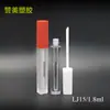 Tubo de brillo labial cuadrado personalizado, material de embalaje, brillo labial transparente esmerilado, aceite labial, botella vacía, tubo de brillo labial inyectable de 1,8 ml.