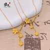 Loja de Ouro Mesmo Estilo Colar com Pingente de Borla Flor de Pessegueiro Banhado a Ouro para Mulheres, Nova Corrente de Clavícula Flor de Ouro Pequena Delicada com Contas a Laser, Peça Única Atacado