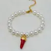 Pulsera Cruzada de Amazon de Nuevo Producto Moda Lujo Ligero Simple con Cuentas de Chile Rojo Pulsera Personalizada con Colgante de Cereza para Mujer