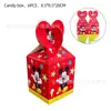 Mickey Mouse Fiesta de Cumpleaños Negra y Roja Vajilla Desechable Mantel Platos de Papel Vasos Servilletas de Papel Globos Banner Decoraciones