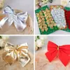 Decoraciones de Navidad Decoraciones Colgantes para Árbol de Navidad Moños Pequeños Rojo Dorado Plateado 12 Piezas Fabricante Mayorista