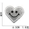 Xiao Tian tela bordada de estrellas pegatinas cara sonriente de amor etiqueta bordada para computadora Gree pegatinas de parche para planchar corazón de forma colorida