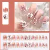 Esmalte de Uñas Rosa Azucarado con Lazo de Princesa y Cadena de Estrellas de Escalera Corta Esmalte de Uñas Portátil Venta al Por Mayor