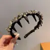 Diadema de Cristal Antideslizante Dentada para Mujer 2025 Nueva Diadema Lujo Accesible Gama Alta Estilo Coreano Nicho Versátil Accesorios para el Cabello Tocado