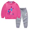 Conjunto de Ropa Infantil Transfronterizo Nuevo Primavera y Otoño 2026: Conjunto de Dos Piezas de Sudadera y Pantalón Largo para Niños, Atuendo de Algodón de Manga Larga para Bebé de Exportación