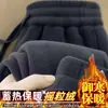 Calças Masculinas Quentes de Lã para Outono Inverno Cor Sólida Calças Longas Calças de Moletom de Lã Sherpa Dupla Face Calças Masculinas com Veludo Extra Calças Casuais