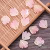 Pétalos de flor de durazno de vidrio rosa hechos a mano DIY material de horquilla de cristal antiguo horquilla paso a paso accesorios de sacudida
