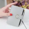 Billetera Corta Pequeña Fresca Estilo Coreano para Mujer con Hebilla Piel PU Color Sólido Linda Cartera Pequeña Porta Tarjetas Bolso de Mano