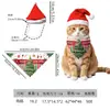 Conjuntos Múltiplos de Fantasias de Natal para Pets Gato Cachorro Chapéu de Natal Cachecol Lenço Triangular Decoração para Fotos de Feriado Suprimento Transfronteiriço