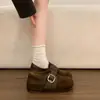 Zapatos Birkenstock para mujer con suela gruesa, tacón oculto, totalmente cerrados, nuevos para otoño 2026, mocasines de gamuza sin cordones, zapatos para conducir, zapatos tipo frijol