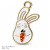 Lote misto série branca animal floco de neve pingente diy pulseira joia de mão bolsa chaveiro acessórios de desenho animado atacado