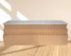 Mesa de corte de frutas para frutería consola isla de mármol individual doble mostrador caja registradora acero inoxidable soporte de mesa de corte y lavado de frutas