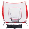 Red de bateo de béisbol, Precisión de amortiguación de bateo para práctica de béisbol, Red con soporte en T para lanzador entrenador, Deportes para la construcción de equipos