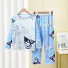 Ropa de Casa Transfronteriza para Bebés y Niños Niños y Niñas Pijama de Manga Larga Delgado Tailandés Grande Infantil Dibujos Animados Traje de Aire Acondicionado Conjunto