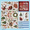 Decoraciones navideñas en colores macarrón, pegatinas electrostáticas para puertas y ventanas de cristal, oso polar, Papá Noel, ambiente de renos
