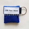 Chaveiro de pano de nylon máscara de respiração artificial máscara de respiração RCP máscara de primeiros socorros RCP