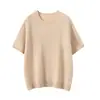 Cachorro para Mujer Otoño e Invierno Nuevo Estilo Perezoso Tejido de Punto Cuello Redondo Trenzado Holgado Versátil Casual Básico Ropa Interior de Punto de Cachemira