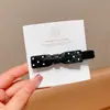 Moda Polka Dot Bow Hairpin Estilo Coreano Elegante Alto Estilo Feminino Estilo Side Duckbill Clip Hairpin Acessórios Acessórios para o Cabelo