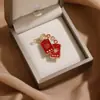 Broche de petardo rojo estilo chino para el Año Nuevo, un accesorio festivo para abrigos y trajes [disponible en varios estilos]