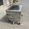 Carrinho para Mistura de Molhos, Base Elétrica para Fondue Carrinho Giratório Móvel, Misturador de Molhos Totalmente Automático com Refrigeração