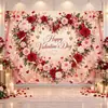 Novo de 2027 para o Dia dos Namorados, cenário romântico em forma de coração com rosas, para festas de casamento, sessões de fotos e decorações festivas
