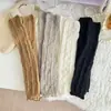 Calcetines de Punto de Color Sólido con Piña para Otoño e Invierno Calientes de Tamaño Medio Estilo y2k Harajuku Spice Girls Universitarios Japoneses Calcetines Apilados