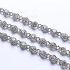 Direto da fábrica spot corrente de metal para soldagem de strass corrente de broca corrente de strass de metal para costura à mão em roupas DIY corrente de diamante galvanizado