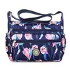 Bolsa de Lona de Gran Capacidad, Ligera, Tela Oxford de Nailon Floral, Bolso de Hombro Grande, Bolso Cruzado para Madres de Edad Media y Mayores