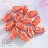 Pulseira de Contas Cerâmicas Peixe Olho Não Desbota Acessórios DIY Acessórios para Roupas Pulseira de Contas Soltas Peixe Pequeno Furo Reto Dupla Face