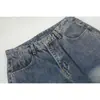 Jeans de Mezclilla Rectos Sueltos Lavados Estilo Street Casual para Hombre EIGHTISLAND, Corte Relajado NK722