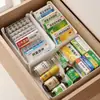 Caja de Almacenamiento de Plástico Grueso Nueva, Organizador de Gabinete Multifuncional para Tazones y Palillos, Caja de Almacenamiento con Ranura en Forma de U para Snacks y Medicinas