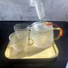 Mini Tetera de Vidrio Estilo Retro Pequeña Resistente a Altas Temperaturas con Filtro Infusor de Té Transparente Juego de Tetera Kung Fu