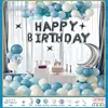 Decoraciones para fiestas de cumpleaños con globos, diseño de escenas, fondo, decoración de paredes, suministros, paquete de sensación premium, traje de comercio exterior