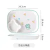Plato de Cerámica Lindo Estilo Japonés para Empanadillas con Plato para Vinagreta, Modelo Nuevo 2022 para Uso Doméstico, Hermoso Plato con Compartimentos para Desayuno