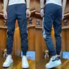 Pantalones casuales de verano para hombre, a rayas, juveniles, versátiles, deportivos, pants, corte slim, pantalones harén, engrosados, tendencia nicho, cónicos