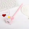 Nueva pluma de gel de flor de tela creativa, linda flor pequeña colorida de silicona de alto valor, pluma de sacudir, pluma a base de agua