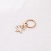 Llavero de concha multitipo con anillo plano, dos piezas, hecho a mano, para bolso, colgante, material de joyería, accesorios al por mayor