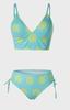Tailandia Nuevo Tejido de Toalla Floral Sexy Traje de Baño con Abertura para Mujer Estilo Ins Vacaciones de Playa Bikini Moda