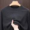 Venta al por mayor transfronteriza de suéteres gruesos de manga larga para hombre de otoño e invierno, suéteres de cuello redondo para interior anti-pilling