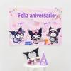 Sanrio coolomi tema pendurado pano de fundo pano aniversário cartoon cena layout crianças balão layout do partido